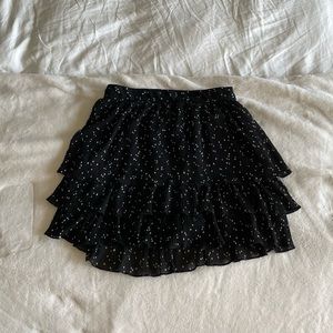 Zara polka dot ruffle mini skort